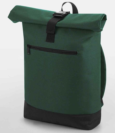 BagBase Roll-Top Backpack - Bottle Green