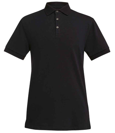 Brook Taverner Hampton Premium Cotton Polo Shirt - Black