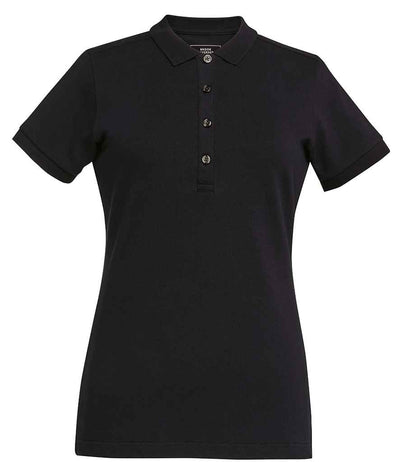 Brook Taverner Ladies Arlington Premium Cotton Polo Shirt - Black