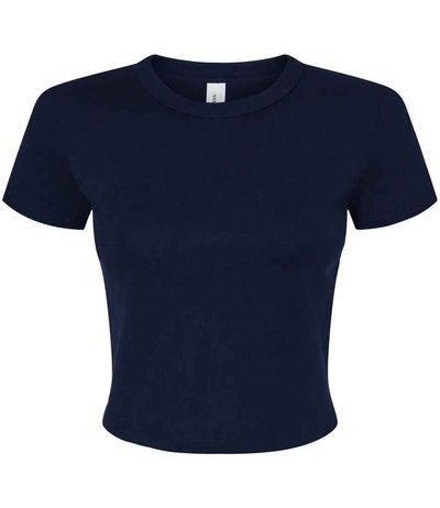 Bella Ladies Micro Rib Baby T-Shirt - Solid Navy Blend