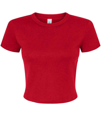 Bella Ladies Micro Rib Baby T-Shirt - Solid Red Blend