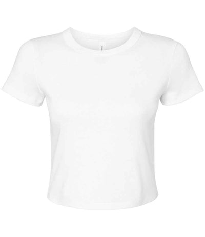 Bella Ladies Micro Rib Baby T-Shirt - Solid White Blend
