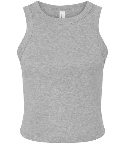 Bella Ladies Micro Rib Racer Tank Top - Athletic Heather