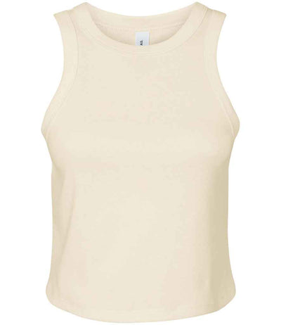 Bella Ladies Micro Rib Racer Tank Top - Solid Natural Blend