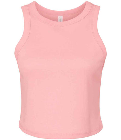 Bella Ladies Micro Rib Racer Tank Top - Solid Pink Blend