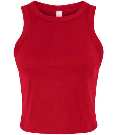 Bella Ladies Micro Rib Racer Tank Top - Solid Red Blend