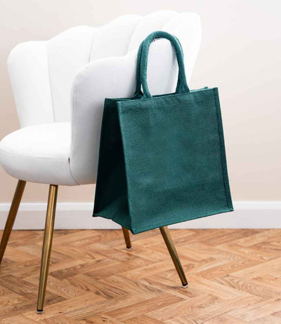 Brand Lab Natural Jute Tote Bag - Forest Green