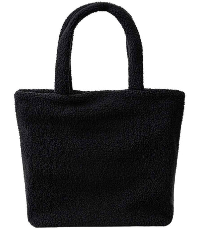 Brand Lab Borg Fleece Shopper Tote Bag - Black