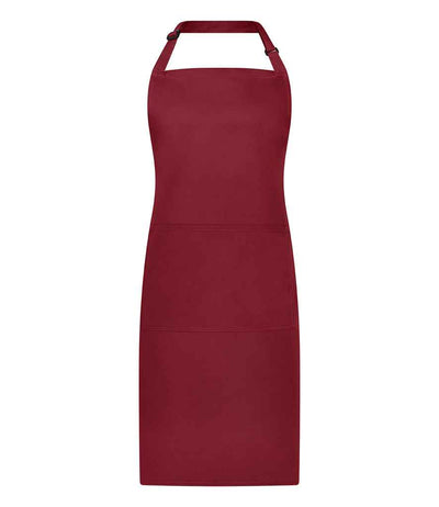 Brand Lab Adjustable Bib Pocket Apron - Burgundy