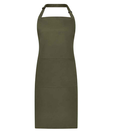 Brand Lab Adjustable Bib Pocket Apron - Olive Green
