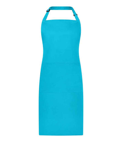 Brand Lab Adjustable Bib Pocket Apron - Turquoise Blue