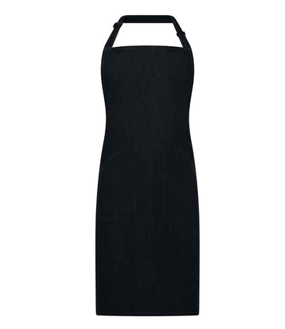 Brand Lab Denim Adjustable Bib Pocket Apron - Black Denim