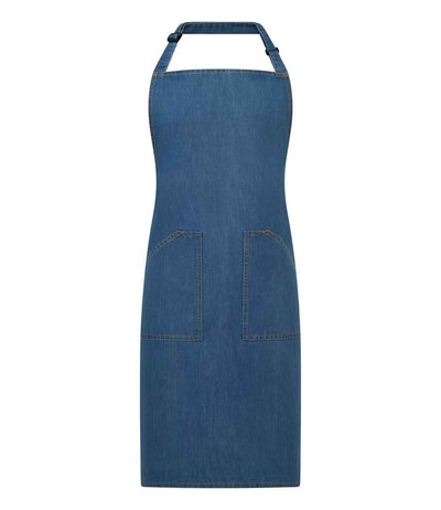 Brand Lab Denim Adjustable Bib Pocket Apron - Blue Denim
