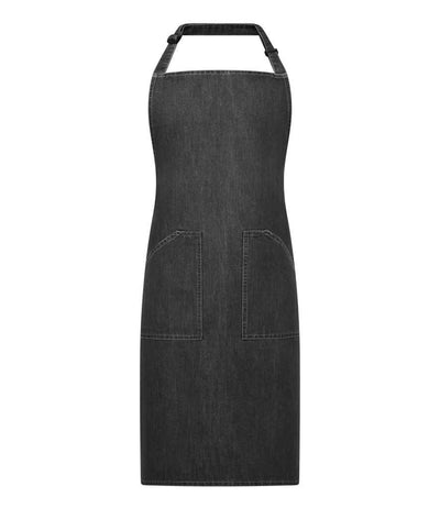Brand Lab Denim Adjustable Bib Pocket Apron - Grey Denim