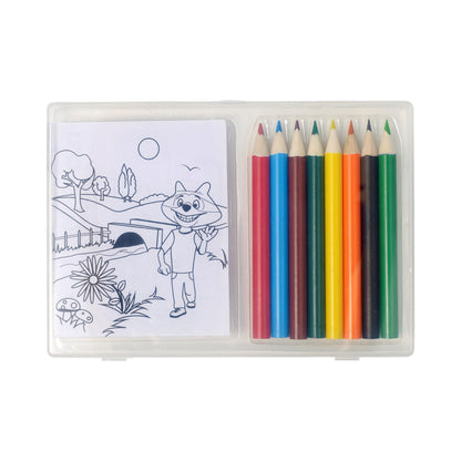 Pencils and colouring sheets