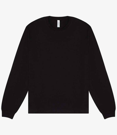 Canvas Unisex Heavyweight Long Sleeve Boxy T-Shirt - Black