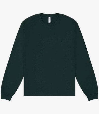 Canvas Unisex Heavyweight Long Sleeve Boxy T-Shirt - Forest Green