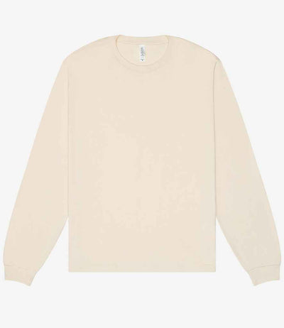 Canvas Unisex Heavyweight Long Sleeve Boxy T-Shirt - Natural