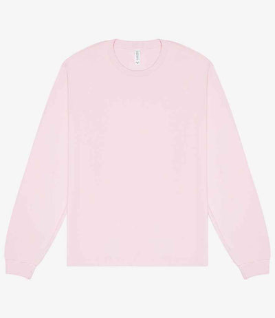 Canvas Unisex Heavyweight Long Sleeve Boxy T-Shirt - Soft Pink