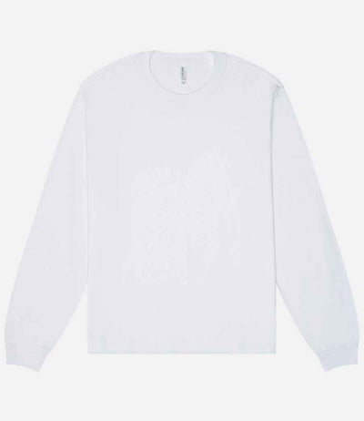 Canvas Unisex Heavyweight Long Sleeve Boxy T-Shirt - White