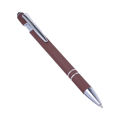 Ballpen with rubber finish