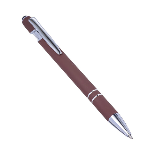 Ballpen with rubber finish