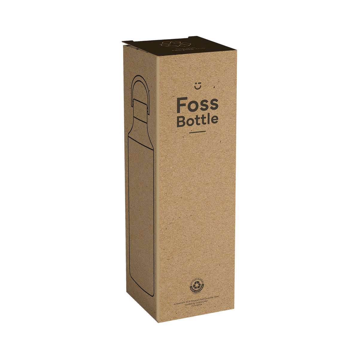 Recycled stainless steel double walled bottle (600ml)