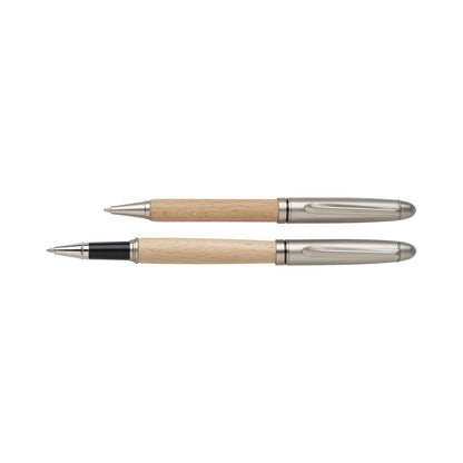 Beech wood writing set