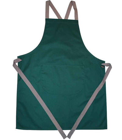 Dennys Cross Back Apron - Bottle Green