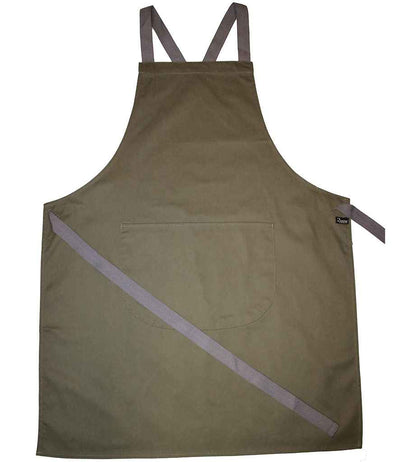 Dennys Cross Back Apron - Olive Green