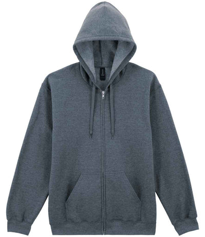 Gildan SoftStyle® Midweight Full Zip Hooded Sweatshirt - Dark Heather