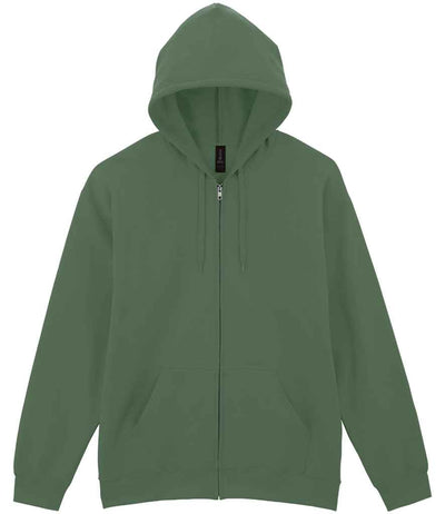Gildan SoftStyle® Midweight Full Zip Hooded Sweatshirt - Military Green