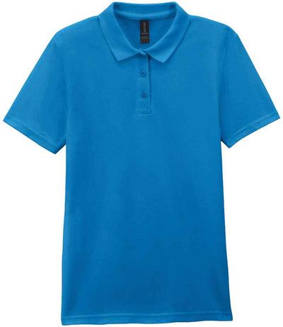 Gildan Ladies SoftStyle® Double Piqué Polo Shirt - Sapphire Blue