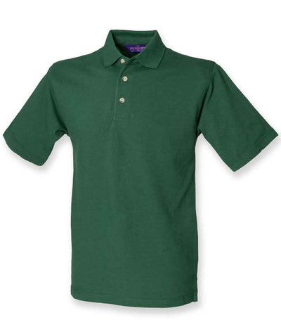 Henbury Classic Heavy Cotton Piqué Polo Shirt - Bottle Green
