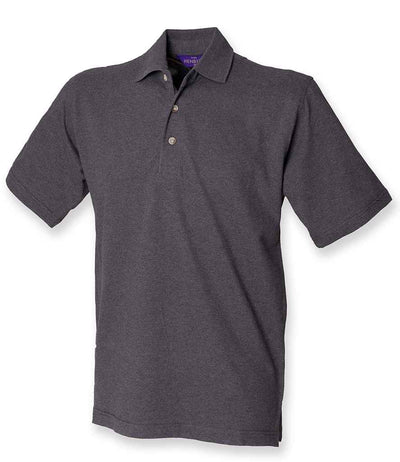 Henbury Classic Heavy Cotton Piqué Polo Shirt - Charcoal