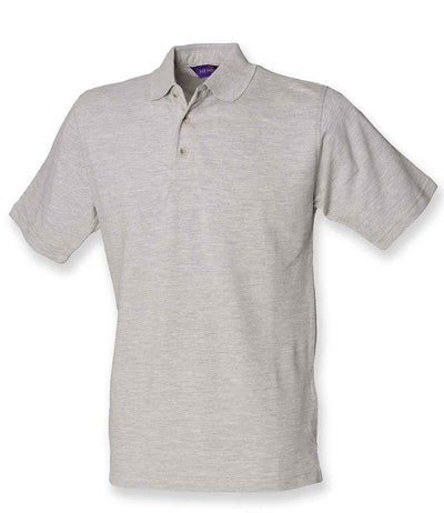Henbury Classic Heavy Cotton Piqué Polo Shirt - Heather Grey