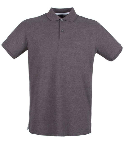 Henbury Modern Fit Cotton Piqué Polo Shirt - Charcoal