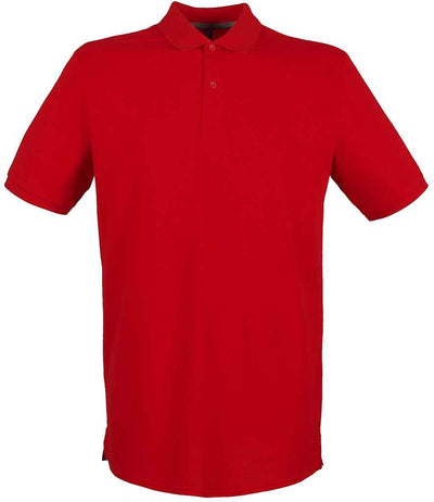 Henbury Modern Fit Cotton Piqué Polo Shirt - Classic Red