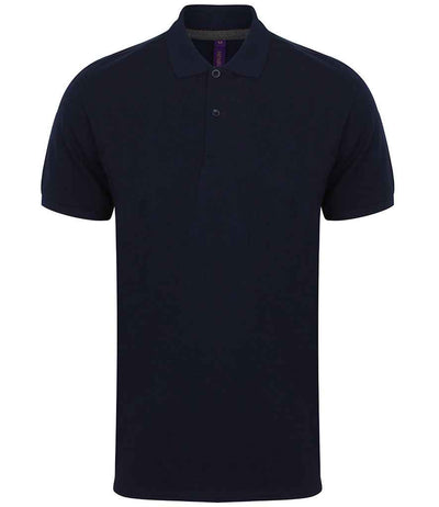 Henbury Modern Fit Cotton Piqué Polo Shirt - Navy