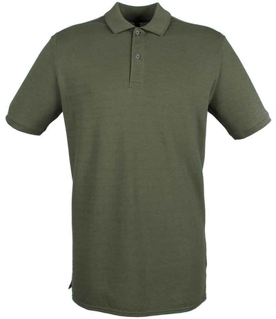Henbury Modern Fit Cotton Piqué Polo Shirt - Olive Green