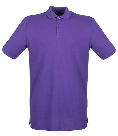 Henbury Modern Fit Cotton Piqué Polo Shirt - Purple