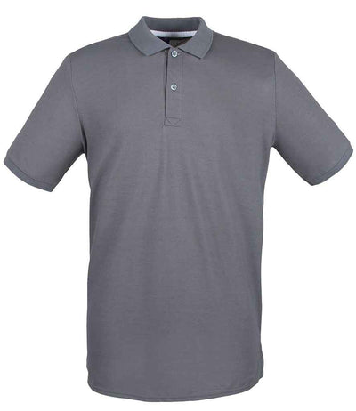 Henbury Modern Fit Cotton Piqué Polo Shirt - Steel Grey
