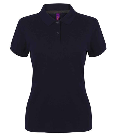Henbury Ladies Modern Fit Cotton Piqué Polo Shirt - Navy