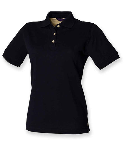 Henbury Ladies Classic Cotton Piqué Polo Shirt - Navy