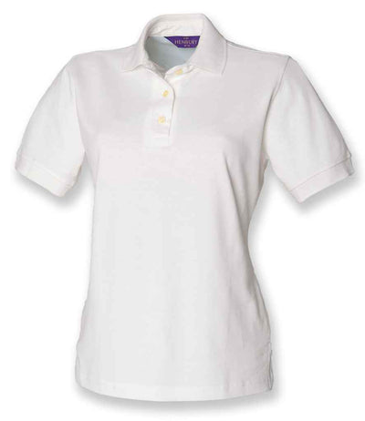 Henbury Ladies Classic Cotton Piqué Polo Shirt - White