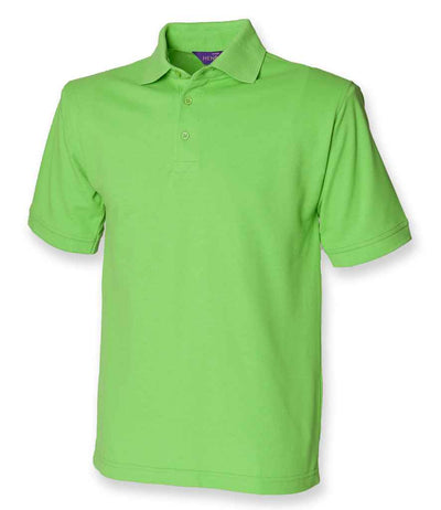 Henbury Heavy Poly/Cotton Piqué Polo Shirt - Bright Lime
