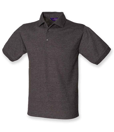 Henbury Heavy Poly/Cotton Piqué Polo Shirt - Charcoal
