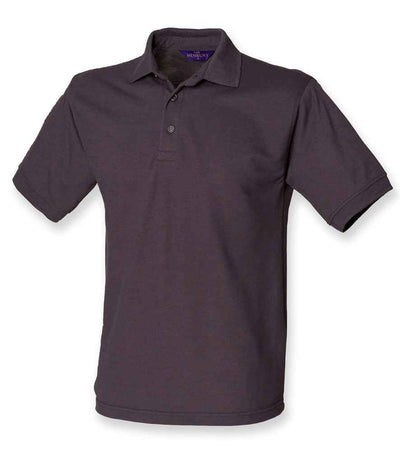 Henbury Heavy Poly/Cotton Piqué Polo Shirt - Dark Grey