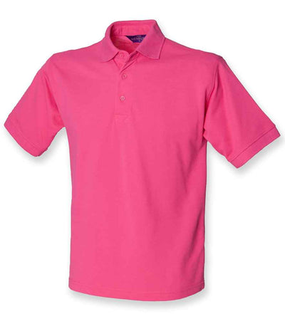 Henbury Heavy Poly/Cotton Piqué Polo Shirt - Fuchsia