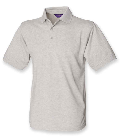 Henbury Heavy Poly/Cotton Piqué Polo Shirt - Heather Grey